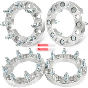 1autopowerstore 13103919 4pcs Wheel Spacers 8x6.5 1 Inch For Silverado Sierra 2500 Hd Ram 3500
