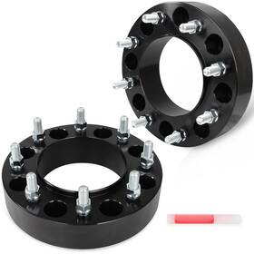 4umotor 13640366 2x 2 Inch 8x200 Hub Centric Wheel Spacers For 2019-2025 Ram 3500 Dually Ford F-350