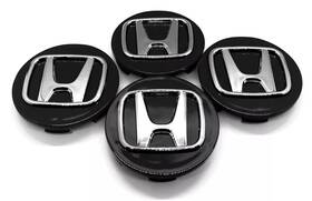 44742 Agemotorss18 Set Of 4pcs Fit For Honda Wheel Center Caps Black Chrome Rim Hubcaps 69mm/2.7in
