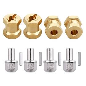 U2a0386-390 Allinrc 12mm Hex Extension Adapter Brass Wheel Hubs Spacers 1/10 Rc Crawler Axial