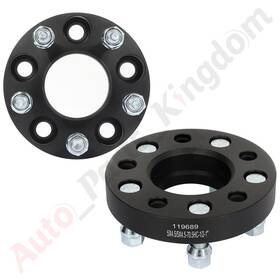 11634633 Apk 2p 1 Inch Wheel Spacers 5x4.5 1/2 -20 Unf For Ford Mustang Lincoln Town Car 5 Lugs