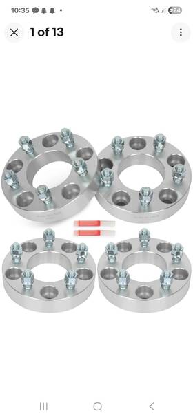 5475-5475b Arrow 4pcs 1 Inch 5x4.75 To Wheel Adapters 12x1.5 Studs 5lug 74mm Hub