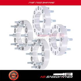 Single-8x180 Asspeedfather 4x 1.5 Inch 8x180 Wheel Spacers For Chevrolet Silverado 2500 Hd 2011-25 14x1.5 8-lug