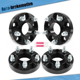 Br844286v01 Auto-brakemotive 4 5x4.5 Hubcentric Black Wheel Spacers 1 Inch Thick 14x1.5 Studs 64.1mm Cb