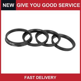 Automall Tech 726215607871 Universal 73.1-65.1mm Car Hub Rings Wheel Bore Center Spacer Black Pack Of 4