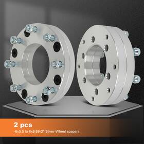 Autopartsclub2018 127816-apc 2x 2 Inch 6x5.5 To 8x170 Wheel Adapters 14x1.5 Fits Chevrolet Silverado 1500 Tahoe