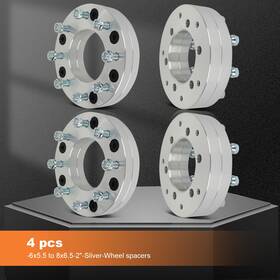 Autopartsclub2018 842282-apc 2x 2 Inch 6x5.5 To 8x6.5 Wheel Adapter 14x1.5 For Chevrolet Silverado 1500 Tahoe Gmc