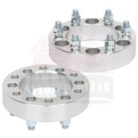 10028714 Autosuperstar 2 Pcs 1.5 Inch 6x5.5 To 6x135 14x1.5 Studs Wheel Spacers For Chevrolet Express 1500