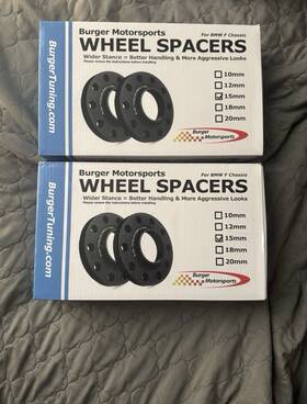 Bmswsb15 Burger Motorsports Motorsport Wheel Spacers For Bmw F Chassis 15 Mm - Brand New Bmswsb15 Burger Motorsports Motorsport Wheel Spacers For Bmw F Chassis 15 Mm - Brand New