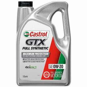 15e725 Castrol 079191219850 0w-20 Full Synthetic Motor Oil 5 Quart -