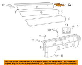 68084025ab Chrysler Oem 18-16 2500 Pick Up Box Stowage Compartment-rear Cap Left 68084025ab Chrysler Oem 18-16 2500 Pick Up Box Stowage Compartment-rear Cap Left