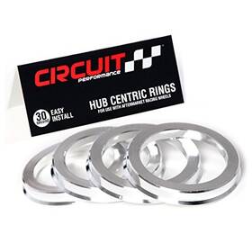 Circuit Performance Cp-set-hrn-alu-108-78.1 Ormance 108mm Od To 78.1mm Id Silver Aluminum Hub Centric Rings