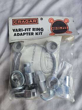 29455 Cragar Wheels Vari-fit Ring Adapter Kit 4.5 Inch B.c. 4 Bolt 12mmx1.25rh Lugs