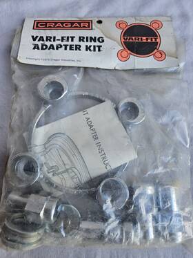 29401 Cragar 29707 Wheels Vari-fit Ring Adapter Kit 4 Inch Bolt Center 7/16rh Lugs