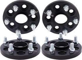 11028-15b4 Dcvamous 4pc Black 5x4.75 Hubcentric Wheel Spacers 1.25 Inch With 12x1.5 Studs