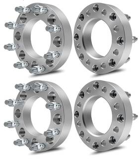 802087-8x6.5 Eccpp 4 Pc 1.5 Inch Wheel Spacer Adaptor 8 Lug 8x6.5 To 8x180 14x1.5 Studs 117mm Fir Chevy