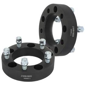 13429313 Goodypartsparts 2pc 1.5 Inch 5x5.5 5 Lug Wheel Spacers 9/16 -18 Unf 108mm Black For Dodge Mitsubishi