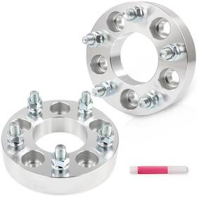 Goodypartsparts 13434943 2pc 1.25 Inch 5x4.5 5x4.75 Wheel Adapters 1/2 X20 For Jeep Ford Mazda 5 Lug 73.1mm