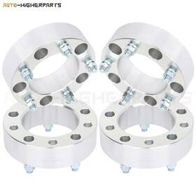 9928721 Higher 4 Pc Silver Wheel Spacers 5x150 14x1.5 Studs 2 Inch Thick For 98-07 Lexus Lx470