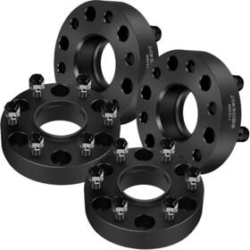 9951582 Higher 4x 1.5 Inch Thick 6x5.5 Black Hub Centric Wheel Spacers For Gmc Sierra 2013-2015