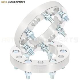 10056608 Higher-autoparts 2pcs 1 Inch 25mm Thick 6x5.5 Wheel Spacers 12x1.25 Studs For Infiniti Qx56 2004-2013
