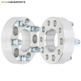 10056665 Higher-autoparts For Chrysler 300 Dodge 2pcs Silver Wheel Spacers 5x4.5 14x1.5 Studs 1.5 Inch Thick