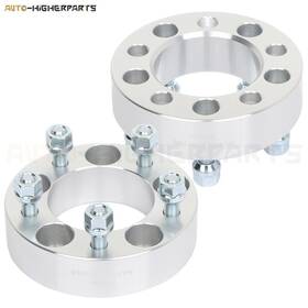 10056671 Higher-autoparts For Nissan Infiniti Q50 Wheel Spacers 5x4.5 12x1.25 2x Silver Studs 1.5 Inch