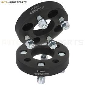 10056685 Higher-autoparts 2 Pcs Black Wheel Spacers 4x100 12x1.5 Studs 1 Inch Thick For Toyota Prius Chevrolet