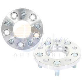 10056698 Higher-autoparts 2 Pcs Silver Wheel Spacers 5x4.5 14x1.5 Studs 15mm Thick For Ford Mustang