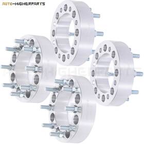10056759 Higher-autoparts For Dodge Ram Ford F-250 4pcs Silver Wheel Spacers 8x6.5 To 9/16 Inch Studs 2