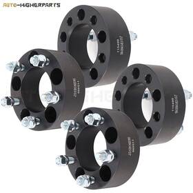 10056764 Higher-autoparts 4x Black Wheel Spacers 5x4.5 To 1/2 20 Studs 2ftft For Ford Mustang Lincoln