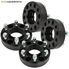 10056773 Higher-autoparts 4x Black Wheel Spacers 6x5 12x1.5 Studs 1.5 Inch Thick For Chevrolet Trailblazer Gmc