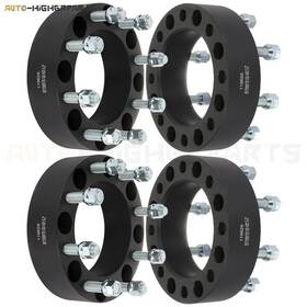 10056775 Higher-autoparts 4 Pcs Black Wheel Spacers 8x170 14x1.5 Studs 2 Inch Thick For Ford F-250 Super Duty