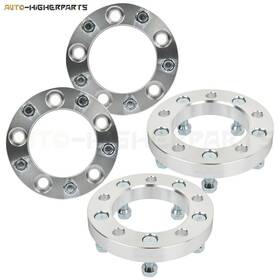 10056776 Higher-autoparts 4x Silver Wheel Spacers 5x5.5 1/2 Inch Studs 1 Thick For Ford E-150 Dodge Ram