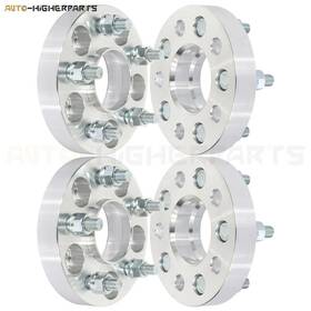 10056777 Higher-autoparts For Jeep Cherokee Chrysler 200 4x Silver Wheel Spacers 5x110 12x1.25 Studs 1 Inch