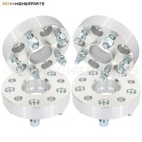 10056783 Higher-autoparts 4x Silver Wheel Spacers 5x4.5 12x1.5 Studs 1.25 Inch For Toyota Camry Avalon Lexus