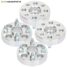 10056786 Higher-autoparts 4x Silver Wheel Spacers 4x100 12x1.5 Studs 1.25 Inch For Ford Kia Mazda Toyota Scion