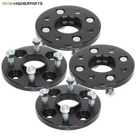 10056792 Higher-autoparts 4x Black Wheel Spacers 4x100 12x1.5 Studs 15mm For 1980-1989 - Honda Prelude