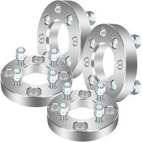 10056801 Higher-autoparts 4x Silver Wheel Spacers 4x114.3 To 4x100 12x1.5 Studs 1 Inch 25mm For Kia