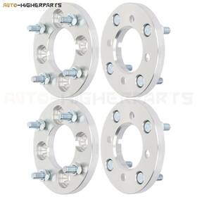 10056802 Higher-autoparts For Toyota Pontiac 4x Silver Wheel Spacers 4x100 To 4x114.3 12x1.5 Studs 15mm
