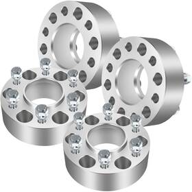 10056810 Higher-autoparts 4x Silver Wheel Spacers 6x5 12x1.5 Studs 2 Inch Thick For Chevrolet Trailblazer Gmc