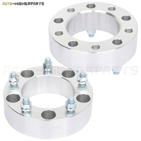 9928722 Higher-autoparts 2x Silver Wheel Spacers 5x150 14x1.5 Studs 2 Inch Thick For 98-07 Lexus Lx470