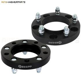 9934931 Higher-autoparts For Toyota Tundra Sequoia 2 X Black Wheel Spacers 5x150 14x1.5 Studs 1 Inch Thick
