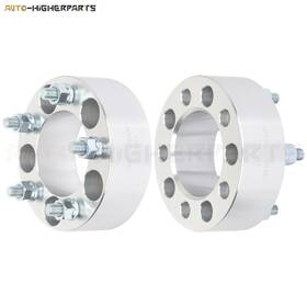9934933 Higher-autoparts 2x Silver Wheel Spacers 5x4.5 12x1.5 Studs 2 Inch For Ford Escape Honda Civic Dodge