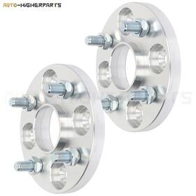 9934934 Higher-autoparts 2 Pcs Silver Wheel Spacers 4x100 12x1.5 Studs 15mm Thick Fits Toyota