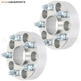 9934941 Higher-autoparts For Honda Accord Civic Pair Silver Wheel Spacers 5x4.5 12x1.5 Studs 1.5 Inch Thick