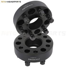 9934978 Higher-autoparts For Colorado Canyon 2015-2019 2x Black Wheel Spacers 6x120 14x1.5 Studs 1.5 Inch