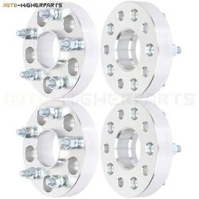 9935208 Higher-autoparts 4x Silver Wheel Spacers 5x4.75 12x1.5 Studs 1.25 Inch Fits Chevrolet Buick Cadillac