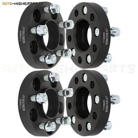 9935222 Higher-autoparts 4x Black Wheel Spacers 5x4.5 1/2 Inch Studs 1 Thick For Ford Mustang Edge Ranger