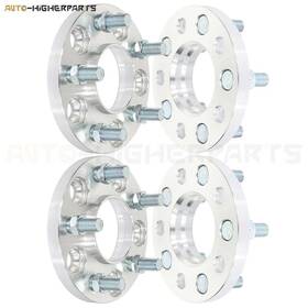9935223 Higher-autoparts 4x Silver Wheel Spacers 5x4.5 14x1.5 Studs 15mm Thick Fits Ford Mustang